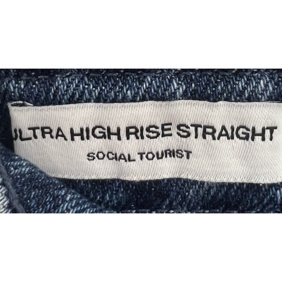 Hollister Social Tourist Jeans Women’s 27 Blue Ultra High Rise Straight Distress - Picture 13 of 13